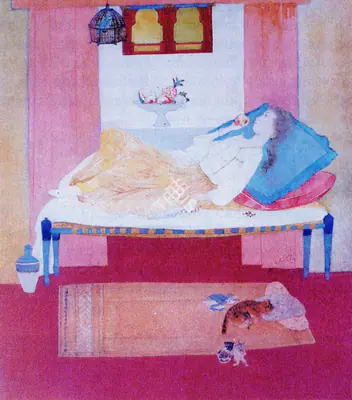Abanindranath Tagore (Artist), Three Apples, Arabian Night Series, 1929, Painting
