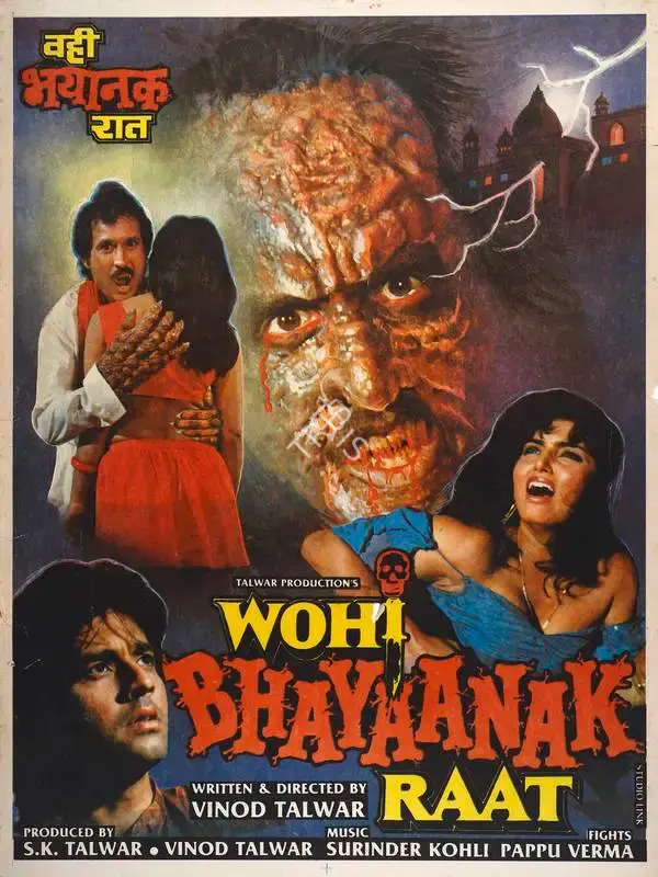 S.K. Talwar (Producer), Wohi Bhayaanak Raat, 1989, Full Sheet Poster