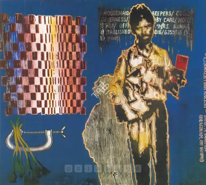 Kallat, Jitish (Artist). Dial-A-Dream (Diagram Of Hope), 2002 | Painting, Sa.Onl/04.09.08, 2008 · Saffronart
