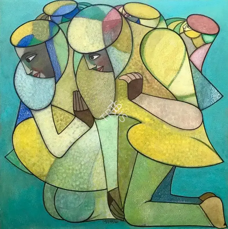 Neeraj Goswami (Artist), Couple, 2021, Painting