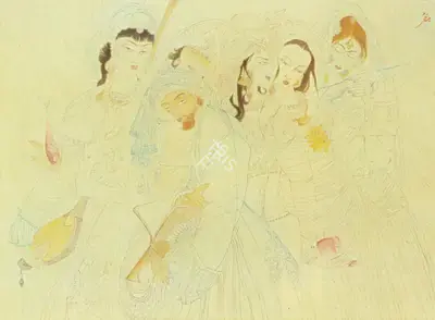 M.A.R. Chughtai (Artist), From Omar Khayyam, Painting