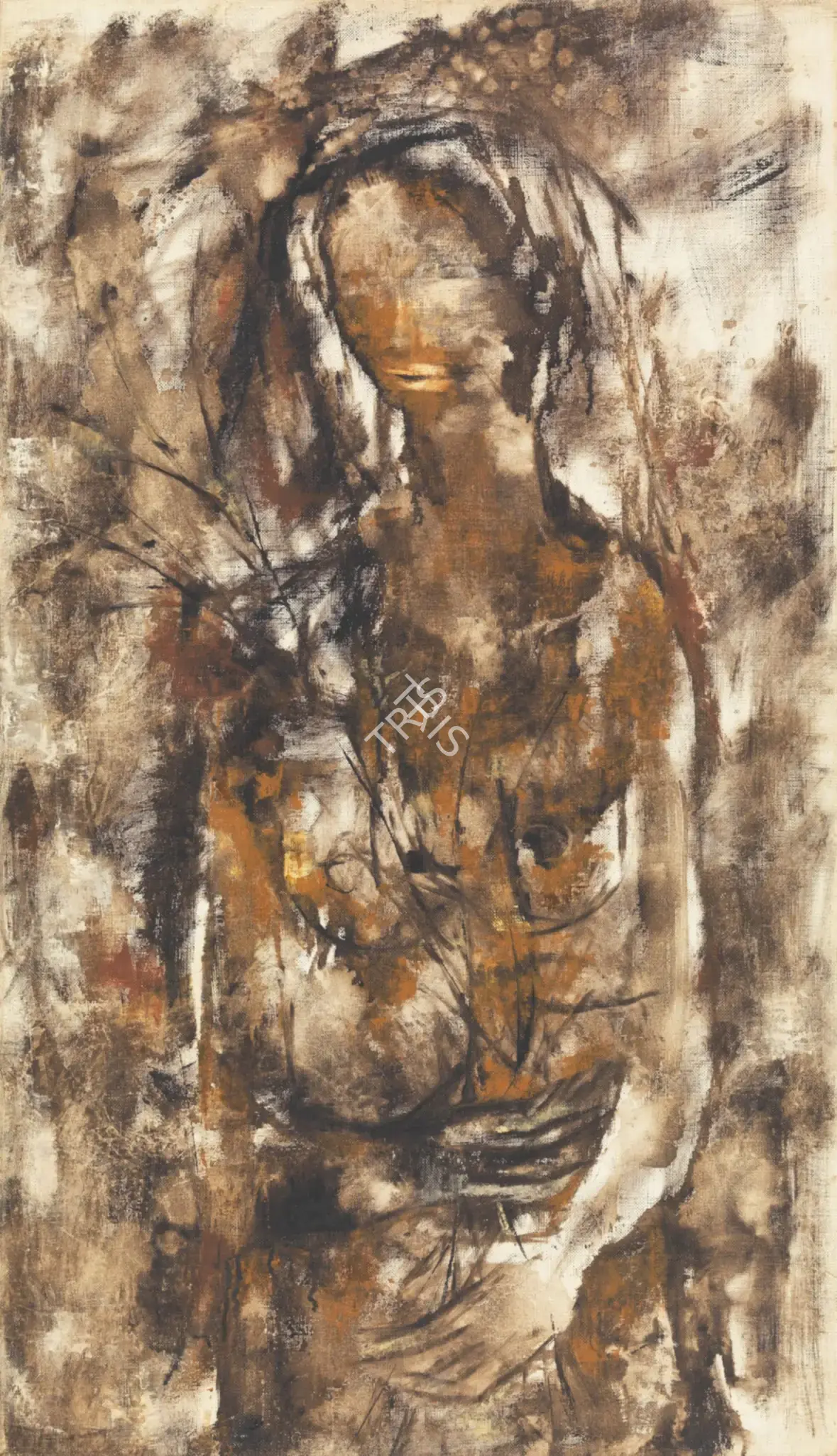 Krishen Khanna (Artist), Autumn Girl, 1959, Painting