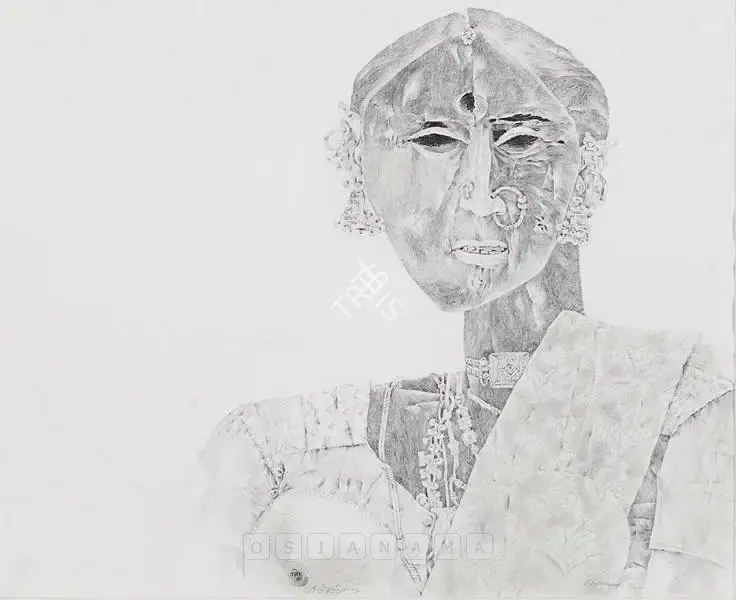 Goud, K. Laxma (Artist). Untitled, 1982 | Drawing, Os.Del/24.11.06, 2006 · Osian's