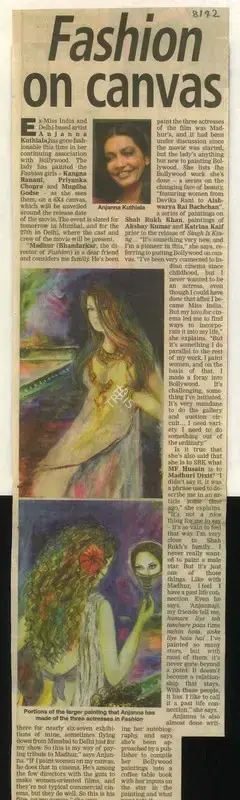 Chandna Arora (Reporter), Fashion on Canvas, 2008, Newspaper Clipping