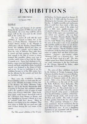J. M. (Essayist), Exhibitions, 1950, Essay
