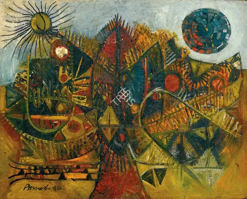 Avinash Chandra (Artist), Tree Of Life, 1960, Painting