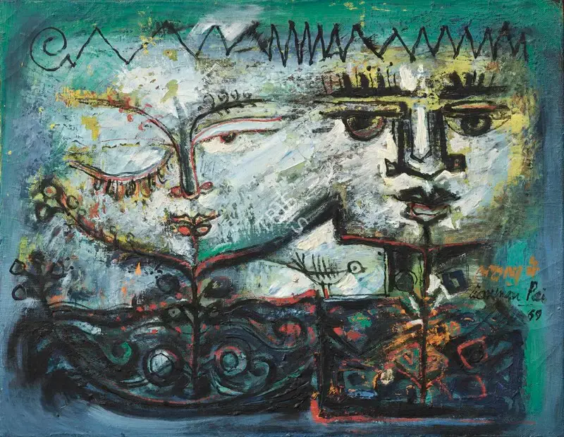 Pai, Laxman (Artist). Lake, 1969 | Painting, Ch.NeY/25.03.25, 2025 · Christie's