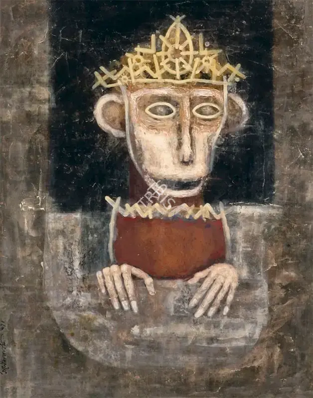Ganesh Pyne (Artist), The Crown, 1967, Painting