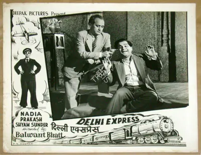 Balwant Bhatt (Director), Delhi Express, 1949, Lobby Card