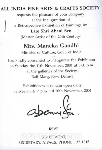 Abani Sen (Artist), Abani Sen, 2001, Solo Exhibition Catalogue