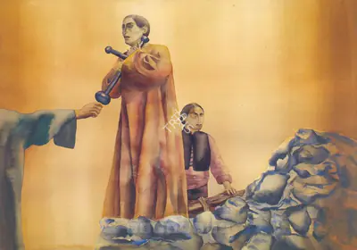 Anju Dodiya (Artist), Joan - I (After Carl Dreyer), 1997, Painting