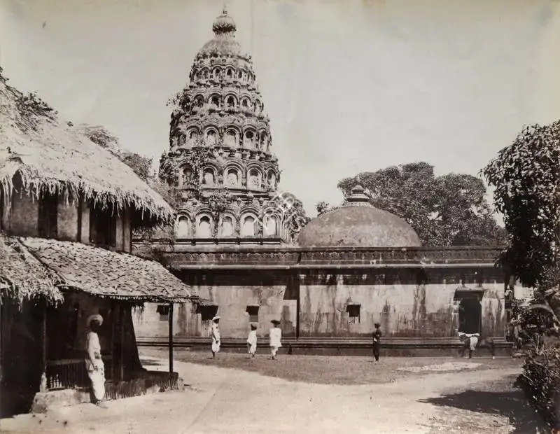 Unknown (Photographer), Angrias Colaba, Temple in the Village, 1865, Antiquarian Photograph