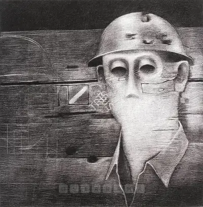 Rameshwar Broota (Artist), Lost Soldier, 1990, Painting
