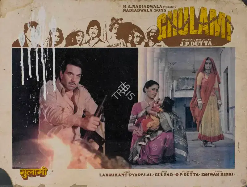 Ishwar Bidri (Cinematographer), Ghulami, 1985, Lobby Card
