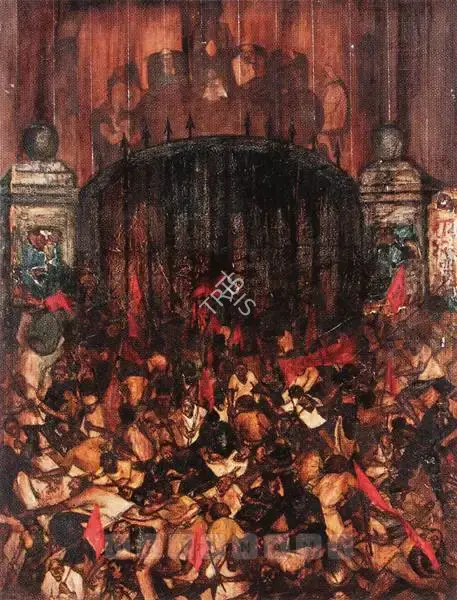 Navjot (Artist). Les Miserables, 1974 | Painting, Sa.Onl/04.12.02, 2002 · Saffronart