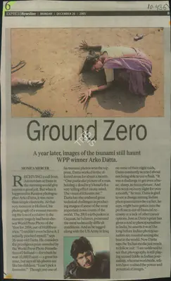 Monica Mercer (Reporter), Ground Zero, 2005, Newspaper Clipping