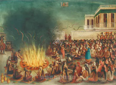 Motilal Pal (Artist), Sarpayajna (The Serpent's Sacrifice), Painting