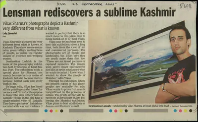 Laiq Qureshi (Reporter), Lensman Rediscovers a Sublime Kashmir, 2005, Newspaper Clipping