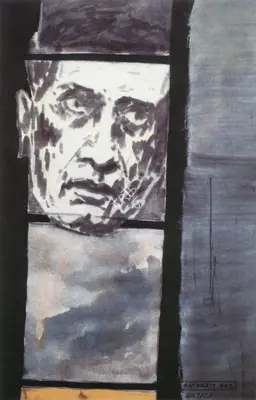 Husain, M. F. (Artist). Satyajit Ray. Watercolour on paper, n.d. | Maqbool Fida Husain, 2008 | Painting | FineArts | 00495185