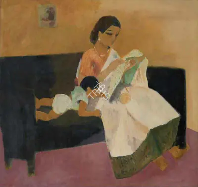 Bendre, N.S. (Artist). Untitled, c.1950s | Painting, Sa.Mum/11.03.21, 2021 · Saffronart