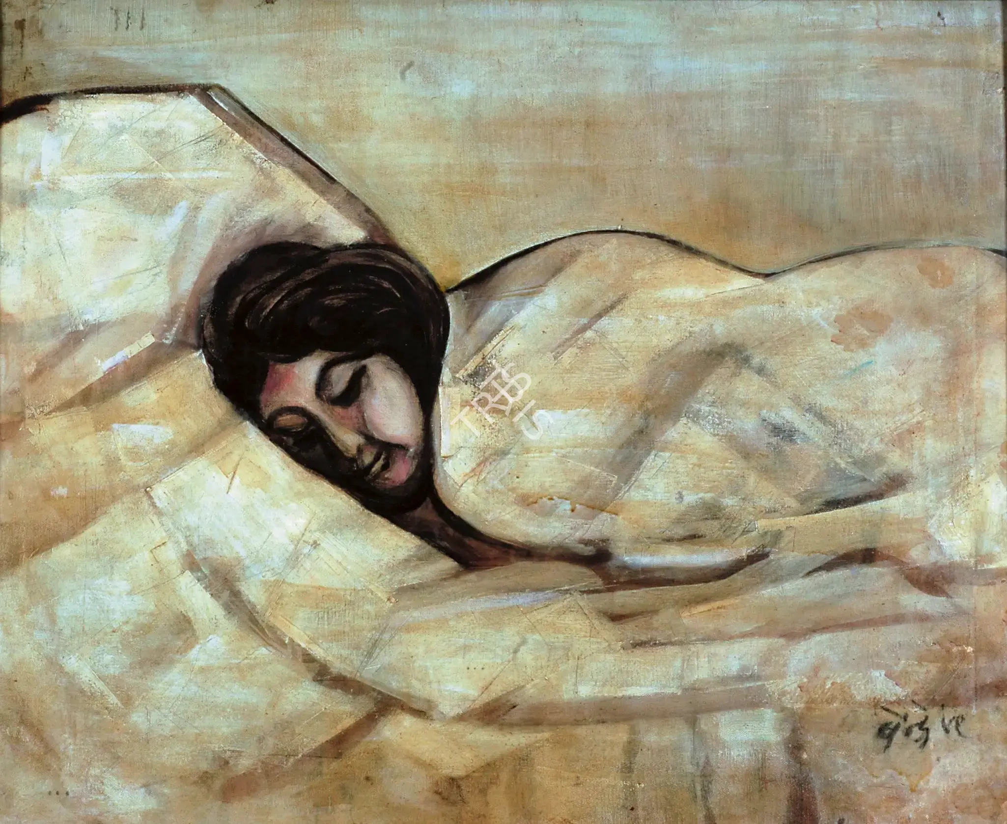 N.S. Bendre (Artist), Sweet Dreams, 1949, Painting