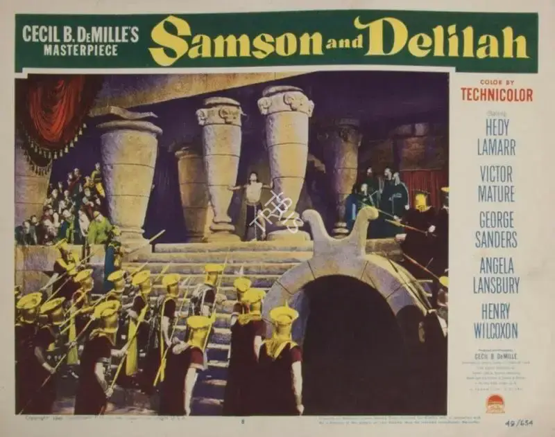 Cecil B. DeMille (Director), Samson and Delilah, 1949, Lobby card