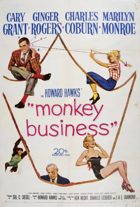 Howard Hawks (Director), Monkey Business, 1952, Poster