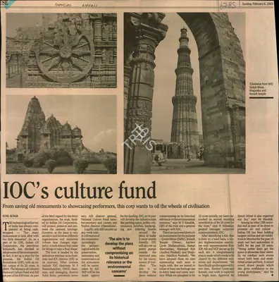 Sunil Mumar (Reporter), IOC's Culture Fund, 2005, Newspaper Clipping