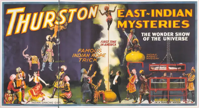 Thurston (Magician), Thurston. East-Indian Mysteries, Magic Publicity Art & Memorabilia