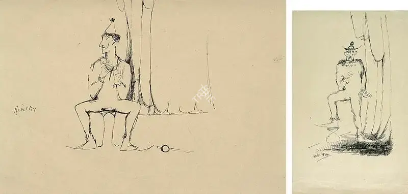Nikhil Biswas (Artist), Clown Series, 1964, Drawing