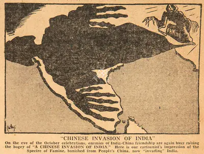 Basu Chatterjee (Cartoonist), Chinese Invasion of India, 1952, Cartoons