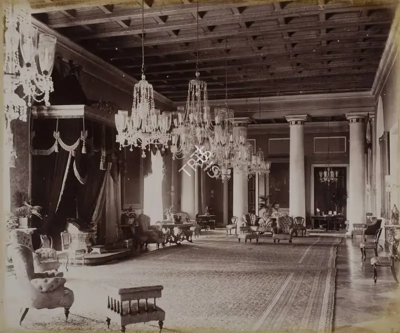 Unknown (Photographer), Throne room. Government House, Calcutta, 1901, Antiquarian Photograph