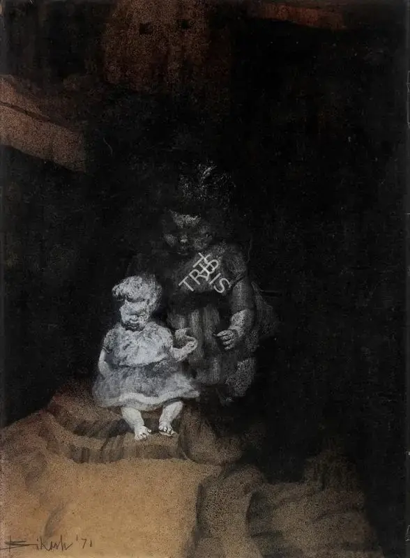 Bikash Bhattacharjee (Artist), Untitled (Doll), 1971, Painting