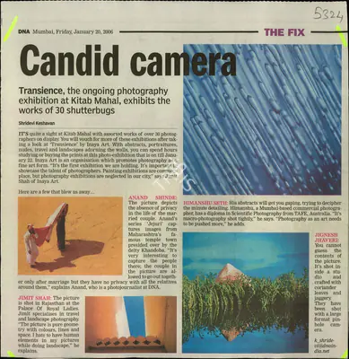 Shridevi Keshavan (Reporter), Candid Camera, 2006, Newspaper Clipping