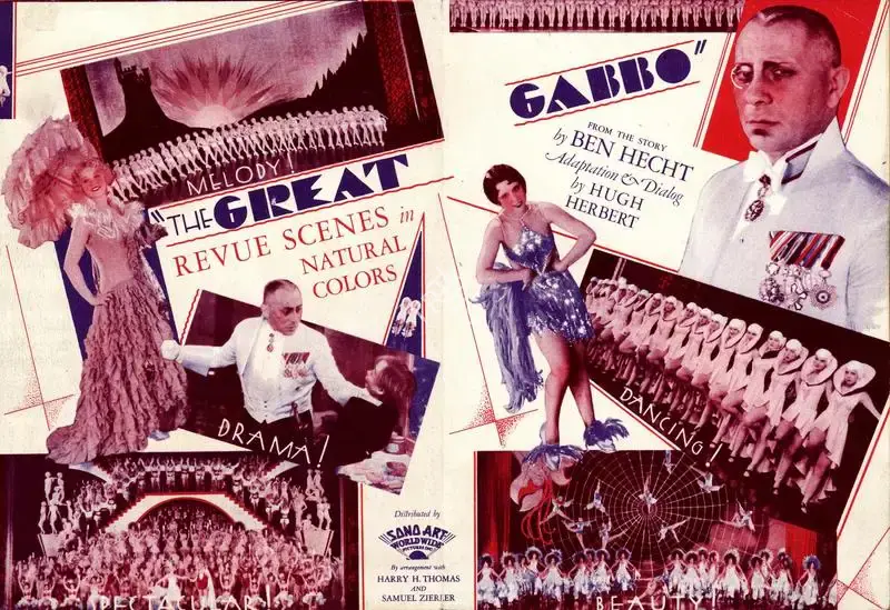 James Cruze (Producer), The Great Gabbo, 1929, Handbill
