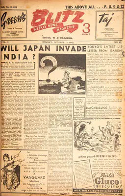 R.K. Karanjia (Editor), Blitz, 1942, Magazine