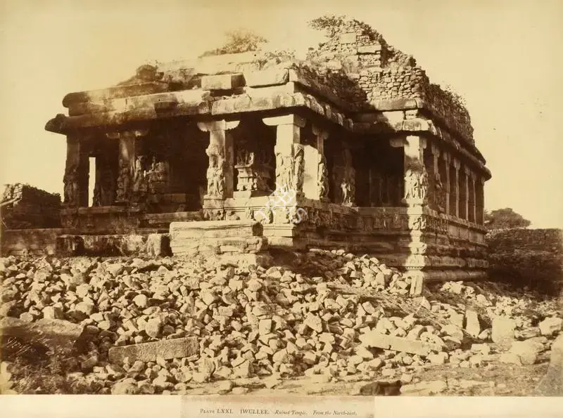 Colonel Thomas Biggs (Photographer), Iwullee. Ruined Temple. From the North-east, Antiquarian Photograph