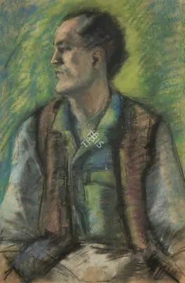 Bikash Bhattacharjee (Artist), Unknown Friend 2, 1960, Painting