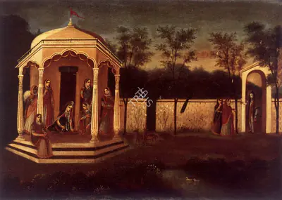 Bengal School (Artist), Shiva And Parvati, 1910, Painting