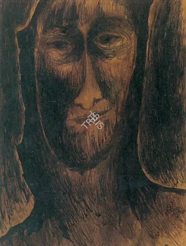 Rabindranath Tagore (Artist), Face, Painting