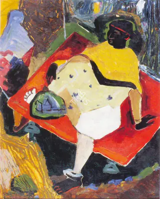 Husain, M.F. (Artist). Untitled. Oil on canvas, 1950 | Painting | FineArts | 00375541