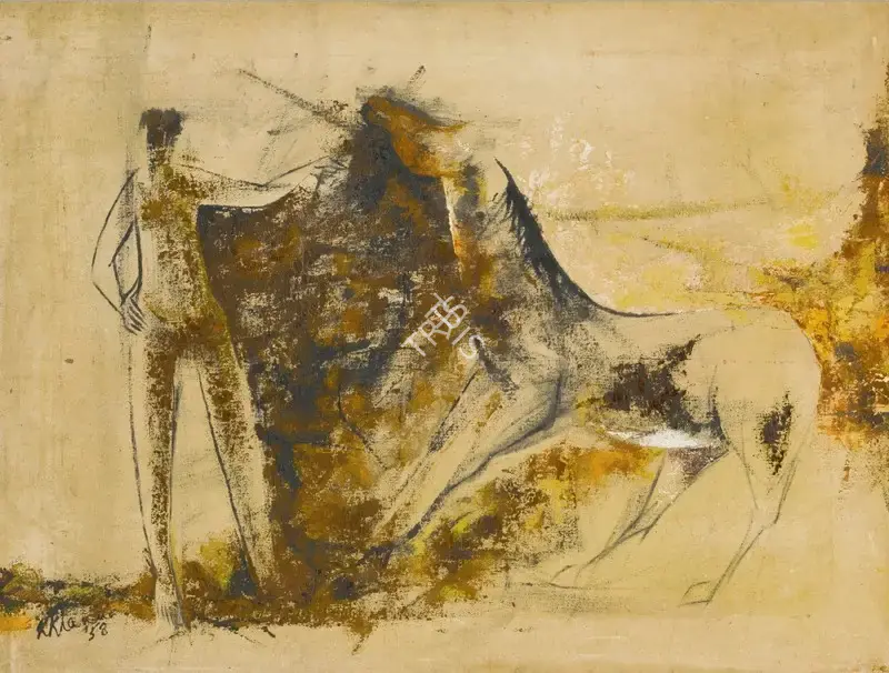 Krishen Khanna (Artist), Untitled, 1958, Painting