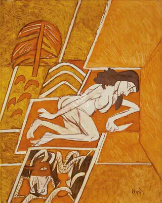 Subramanyan, K.G. (Artist). Untitled, 2014 | Painting, AG.Mum/20.12.18, 2018 · Asta Guru