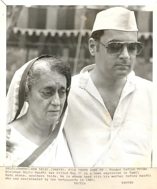 Brad Hunt (Photographer), Del01: Gandhi: New Delhi, 22May1991 - File Photo June 80, 1991, Contemporary Photograph