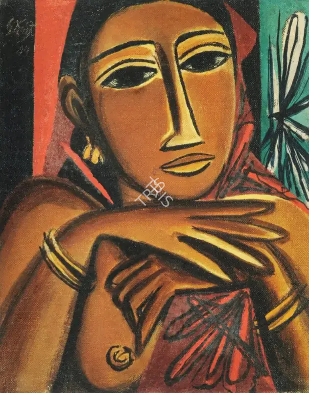 George Keyt (Artist), Reverie, 1944, Painting
