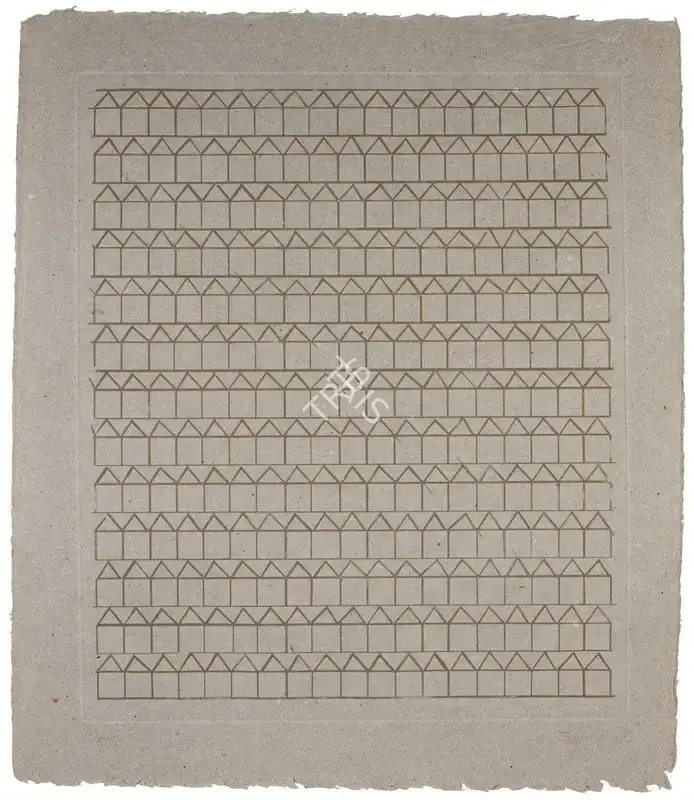 Zarina Hashmi (Artist), One Morning the City was Golden, 1981, Drawing
