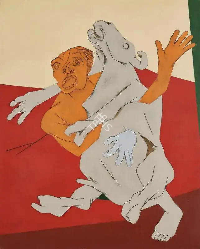 Mehta, Tyeb (Artist). Mahishasura, 1995 | Painting, Pu.Mum/24.02.22, 1995