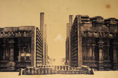 Capt. Linnaeus Tripe (Photographer), The Raya Gopuram from the West, Madura, 1858, Antiquarian Photograph