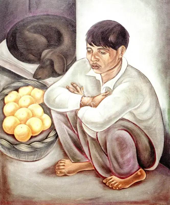 Satish Gujral (Artist), Vendor Boy, 1953, Painting