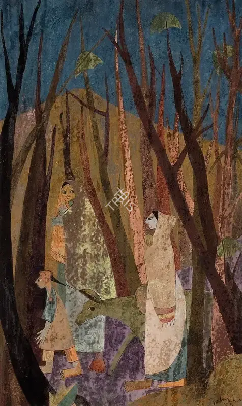 Tyeb Mehta (Artist), Untitled, 1954, Painting